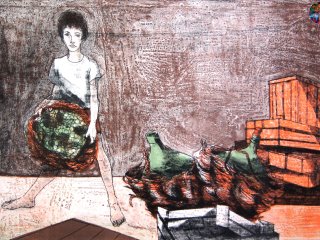 034 - Il Sapore del Vino  (The Taste of Wine ) - cm. 50x70 - Litografia (Lithography)